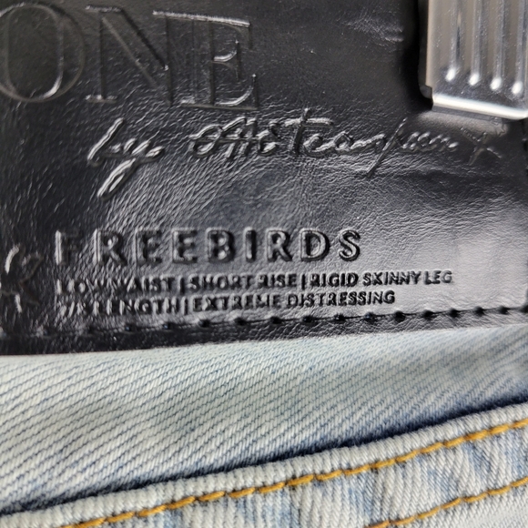 NEW One Teaspoon Freebirds Rigid Low Rise Distressed Ankle Zip Skinny Jeans - Picture 12 of 13